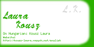 laura kousz business card